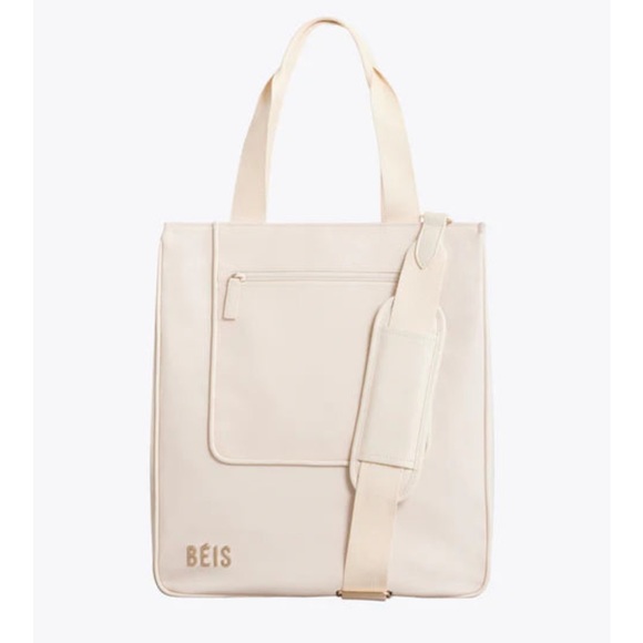 BEIS Handbags - Beis North South Tote Cream
